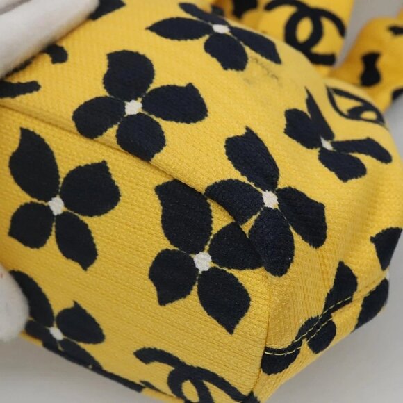 CHANEL Hand Bag Canvas Yellow CC - Picture 9 of 15
